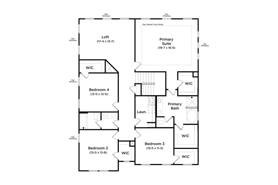2D floor plan layout for the Wagener by DRB Homes in Hamilton Lakes, Loganville, GA (Image 26).