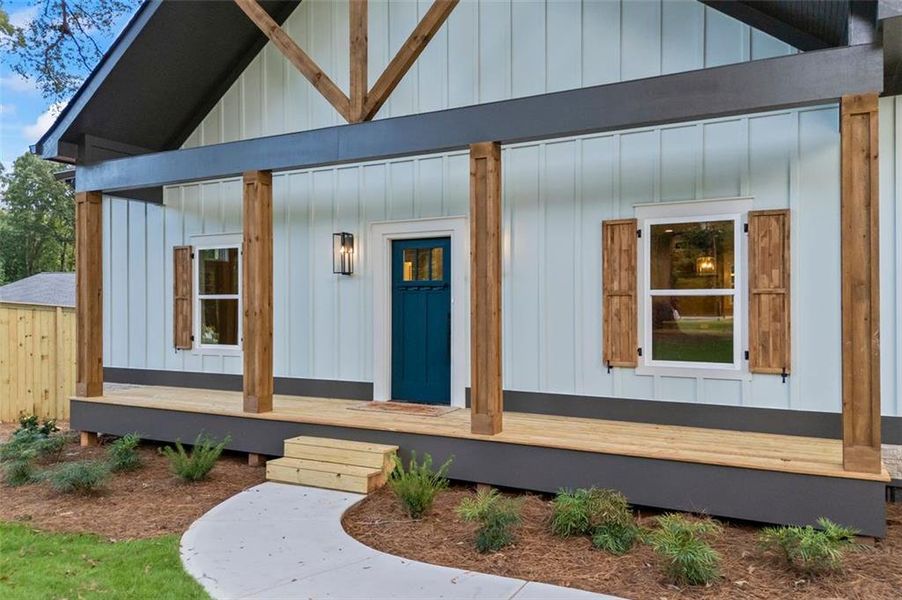 Front exterior of a new home in , Monroe, GA, highlighting curb appeal (Image 39).