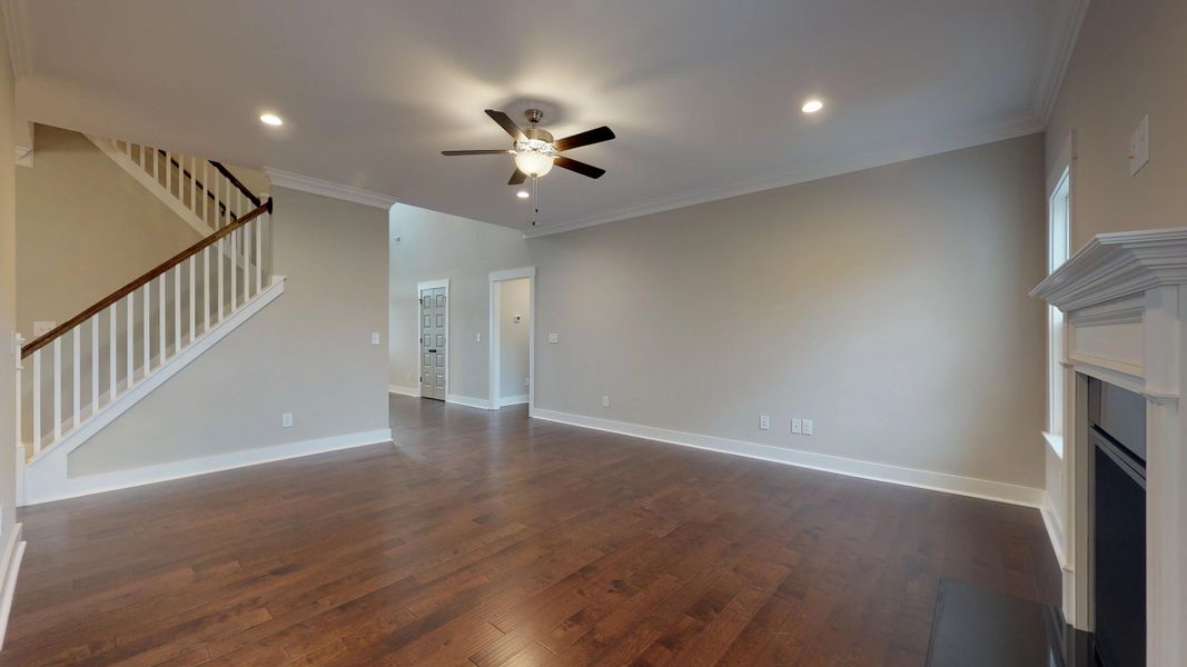 Representative unfurnished interior of a home built from the Carson by Bill Clark Homes in Cheshire Landing, Grimesland (Image 18). Representative unfurnished interior of a home built from the Carson by Bill Clark Homes in Cheshire Landing, Grimesland (Image 18).
