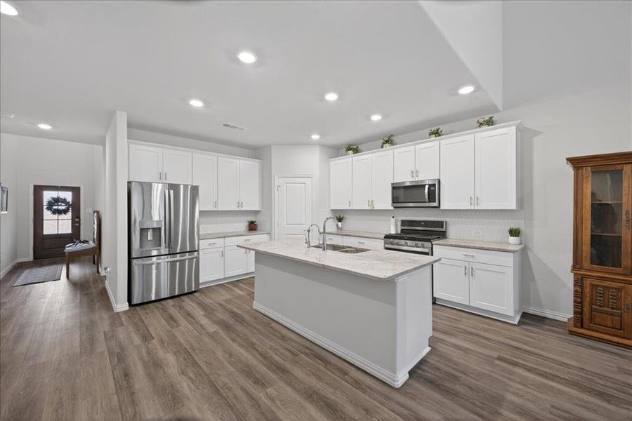 Furnished interior view inside a new home in Tesoro at Chisholm Trail Ranch, Crowley (Image 8).