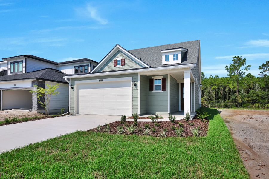 Representative exterior details of a home built from the Naples by Riverside Homes in Mariposa at EverRange, Jacksonville (Image 3).