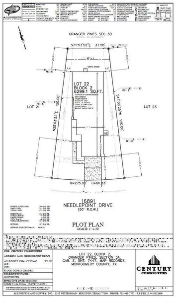 2D floor plan layout of this home in Lonestar Collection at Granger Pines, Conroe, TX (Image 5).