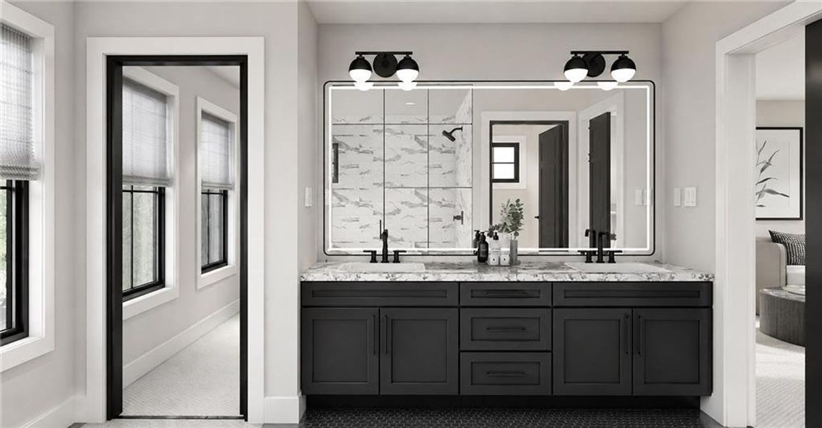 Furnished interior view inside a new home in , Atlanta (Image 14).