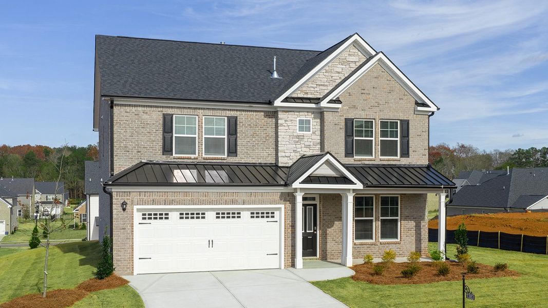 Front exterior of a new home in Westland, Bogart, GA, highlighting curb appeal (Image 2).