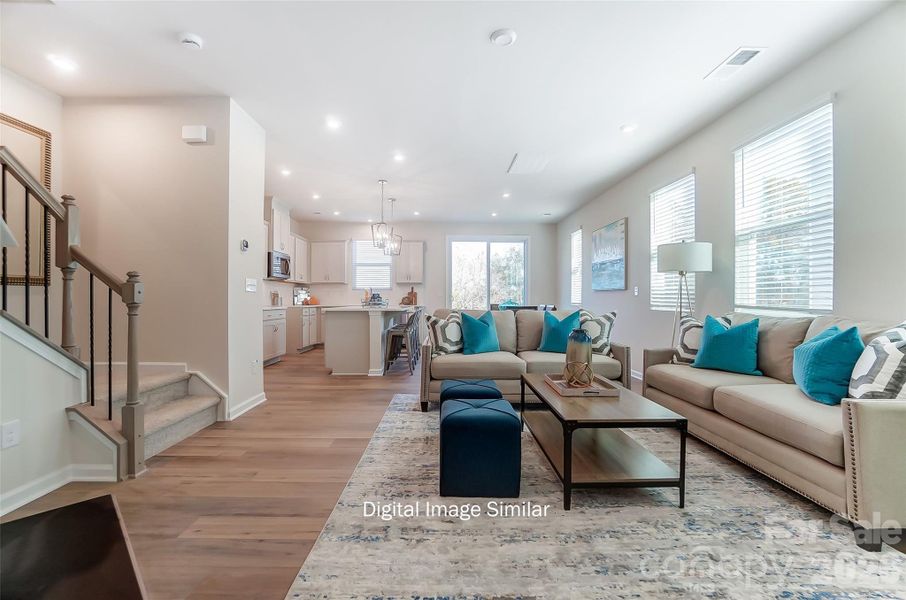 Furnished interior view inside a new home in Bailey Run, Charlotte (Image 6).