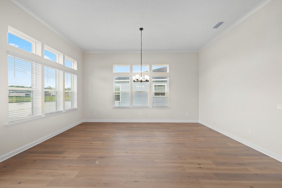 Representative unfurnished interior of a home built from the Aurora by Riverside Homes in Hidden Creek at SilverLeaf, St. Augustine (Image 38).
