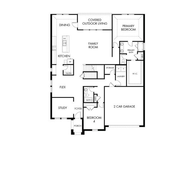 2D floor plan layout for the The Patriot by Meritage Homes in Lakehaven - Premier Series, Farmersville, TX (Image 3). 2D floor plan layout for the The Patriot by Meritage Homes in Lakehaven - Premier Series, Farmersville, TX (Image 3).