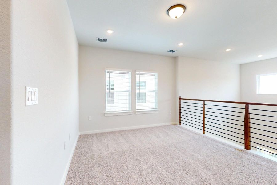 Spacious, unfurnished interior of a new home in Estancia West, Manchaca (Image 28). Spacious, unfurnished interior of a new home in Estancia West, Manchaca (Image 28).