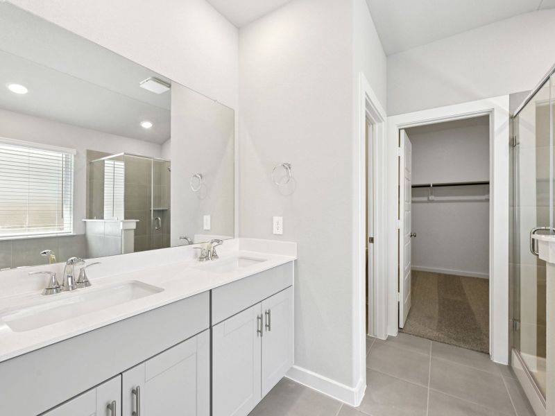 Furnished interior view inside a new home in Sundance Cove - Premier Series, Crosby (Image 9). Furnished interior view inside a new home in Sundance Cove - Premier Series, Crosby (Image 9).