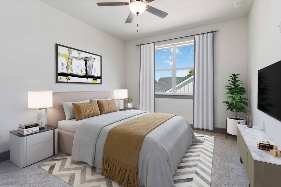 Bedroom #4 with virtual staging