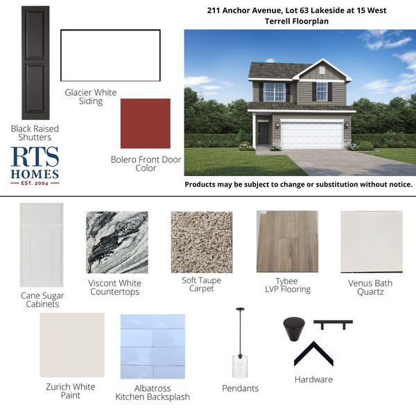 2D floor plan layout of this home in Lakeside at Fifteen West, Hinesville, GA (Image 4).
