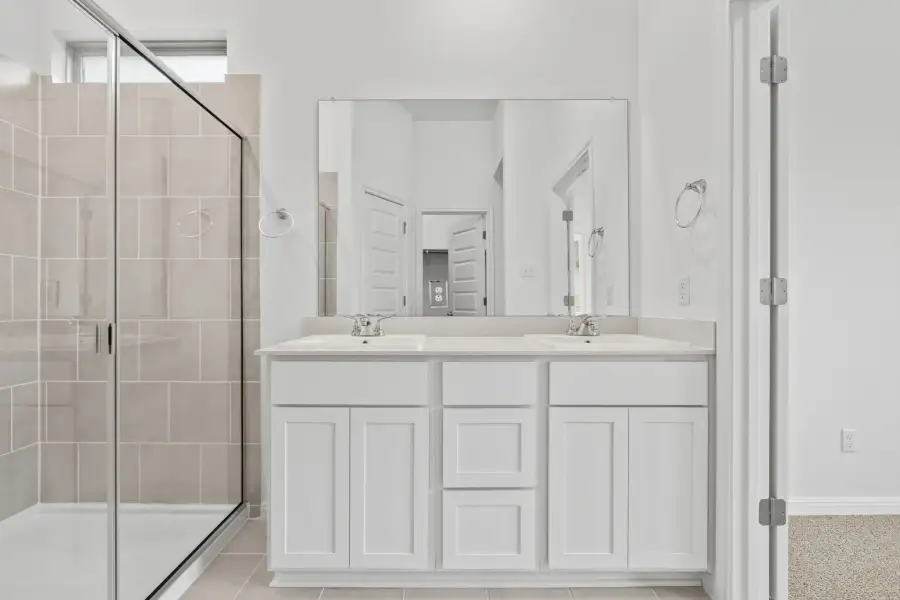 Primary Bath in the Birch home plan by Trophy Signature Homes – REPRESENTATIVE PHOTO