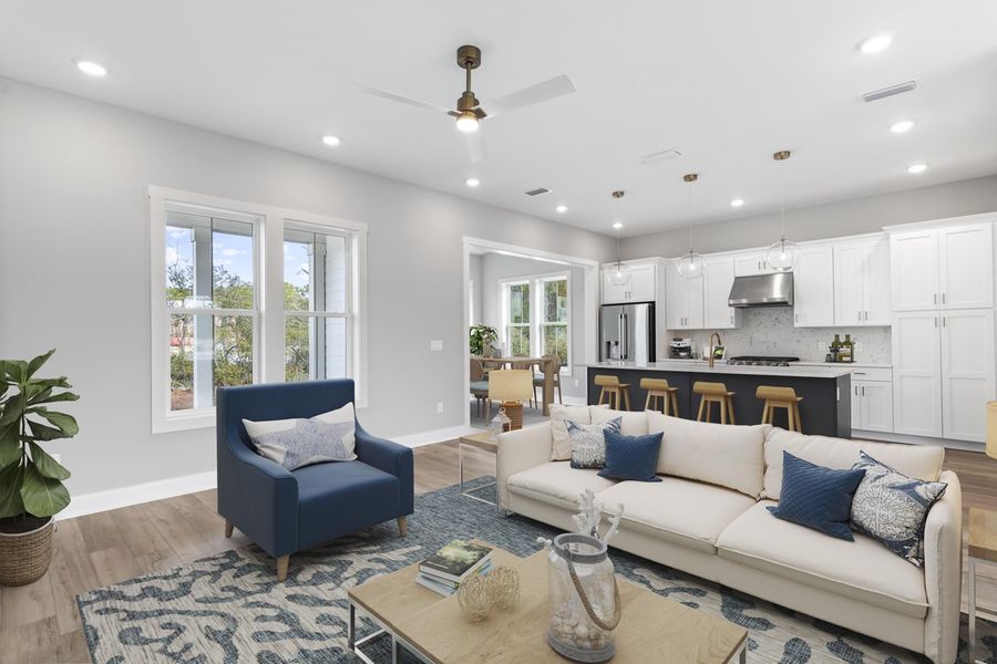 Representative furnished interior of a home built from the Marino by Brock Built in Nautilus Pointe, Inlet Beach (Image 15).