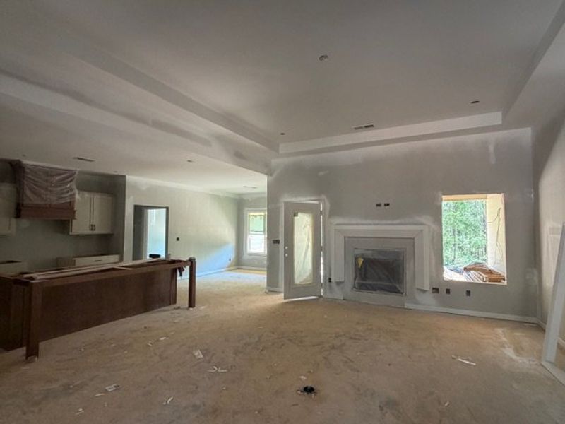 In-progress construction of a new home in WOODMONT RESERVE, Roopville, GA (Image 3).