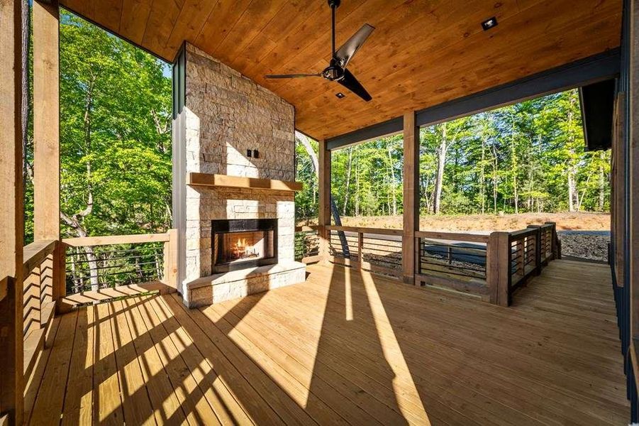 Exterior details and patio area of a home in , Blue Ridge (Image 39).