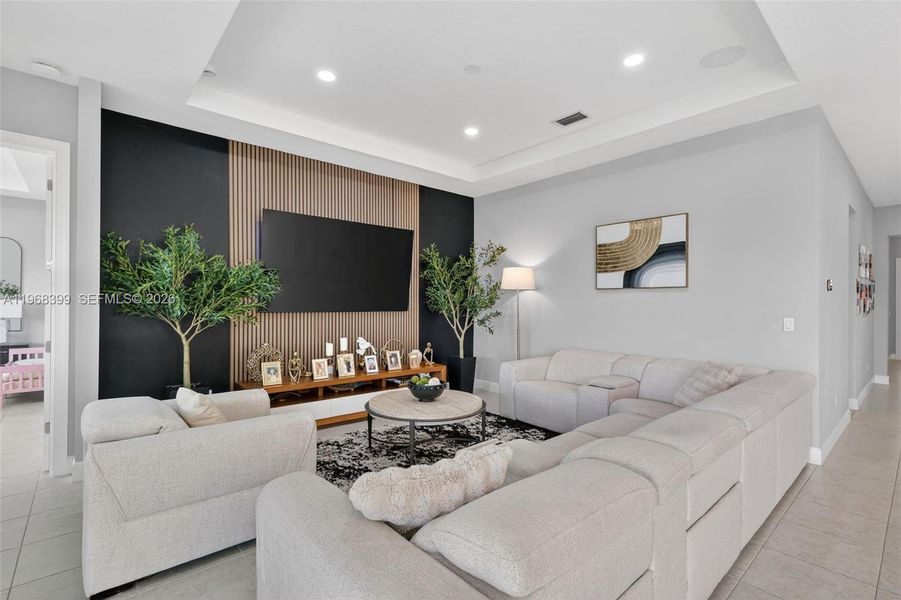 Built-in surround sound and customizable mood lighting create the perfect ambiance for entertaining, relaxing, or everyday luxury living.