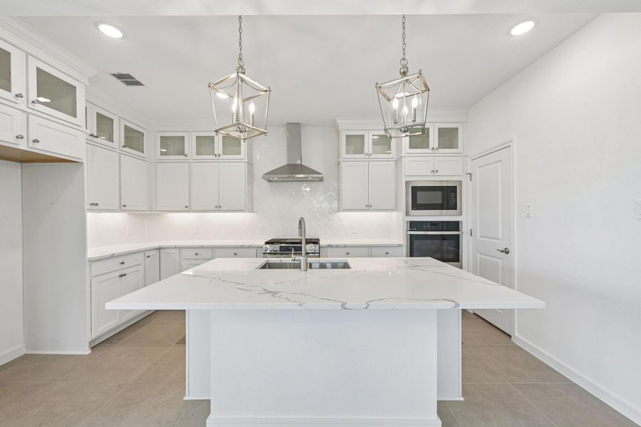 Gourmet island kitchen