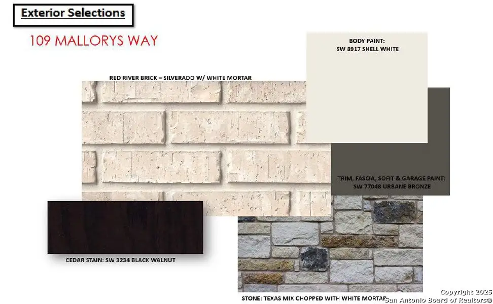 Sample of building materials used in homes in Megan's Landing 50', Castroville (Image 5).