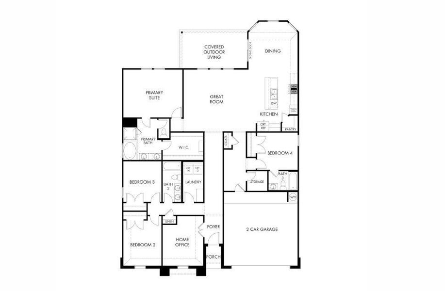 2D floor plan layout of this home in Big Sky Ranch - Executive Collection, Dripping Springs, TX (Image 2). 2D floor plan layout of this home in Big Sky Ranch - Executive Collection, Dripping Springs, TX (Image 2).