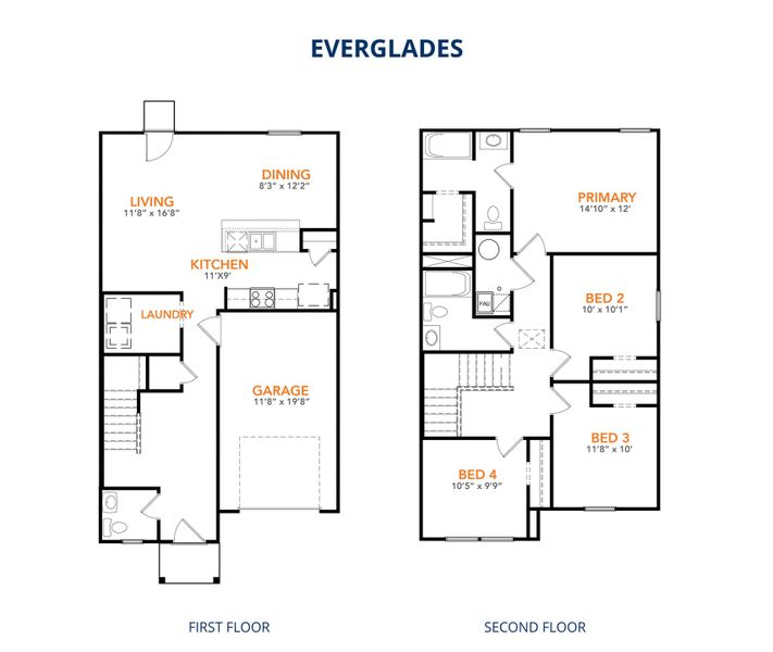 2D floor plan layout of this home in Park Central, Mineola, TX (Image 3).