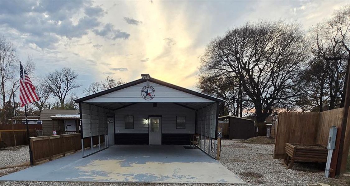 Carport and driveway