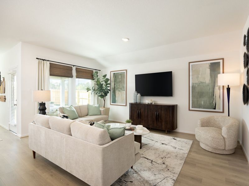 Furnished interior view inside a new home in Granger Pointe - Premier Series, Conroe (Image 7).