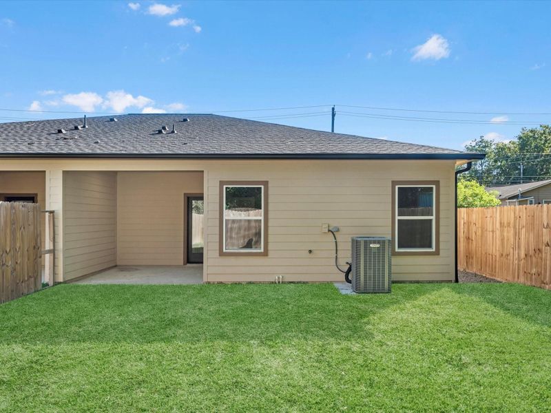 Exterior details and patio area of a home in , Houston (Image 27). Exterior details and patio area of a home in , Houston (Image 27).