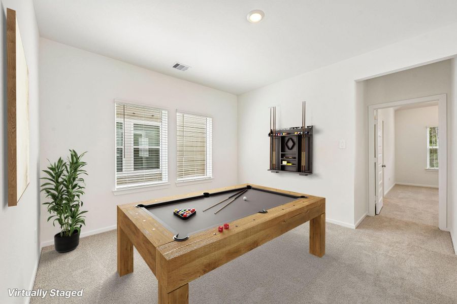 Furnished interior view inside a new home in Cole Creek Crossing, Houston (Image 15). Furnished interior view inside a new home in Cole Creek Crossing, Houston (Image 15).