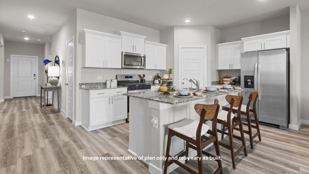 Furnished interior view inside a new home in Mustang Ridge, Andrews (Image 5). Furnished interior view inside a new home in Mustang Ridge, Andrews (Image 5).