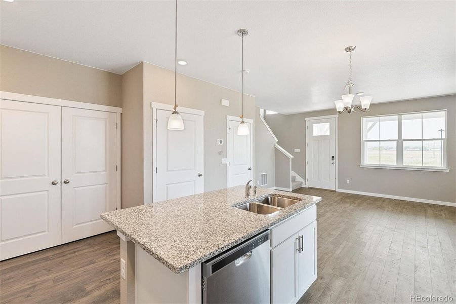 Furnished interior view inside a new home in Settlers Crossing, Commerce City (Image 4). Furnished interior view inside a new home in Settlers Crossing, Commerce City (Image 4).