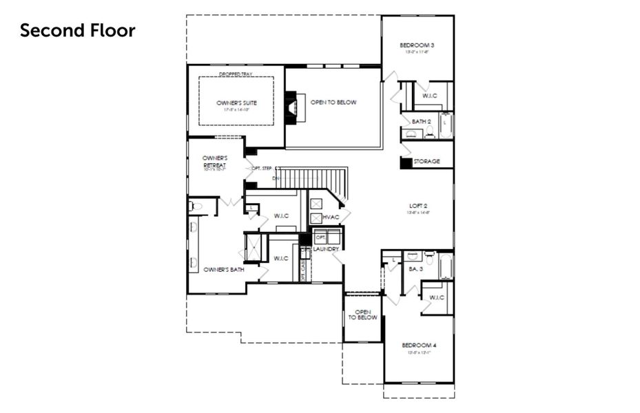 2D floor plan layout for the Roseland by Pulte Homes in Windsor Court, Fayetteville, GA (Image 3). 2D floor plan layout for the Roseland by Pulte Homes in Windsor Court, Fayetteville, GA (Image 3).