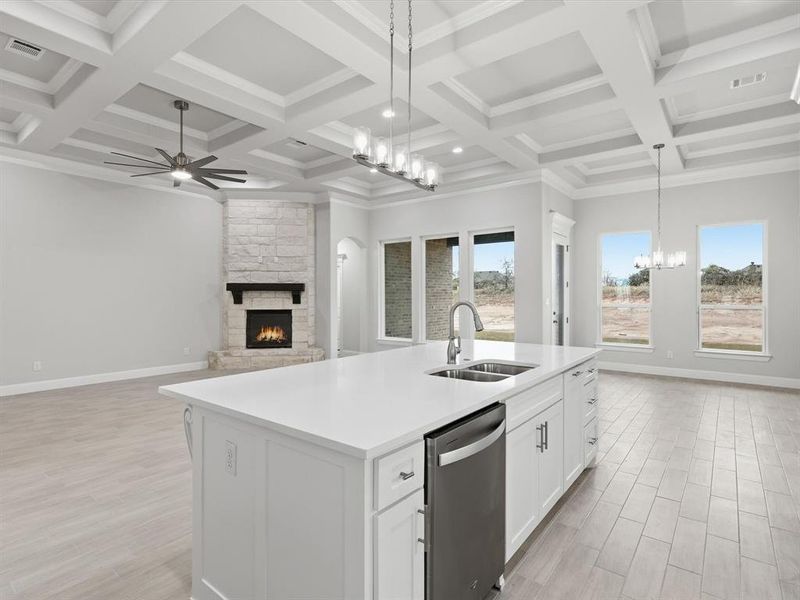 Furnished interior view inside a new home in , Azle (Image 6).