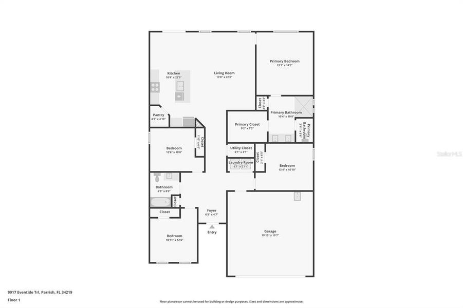 2D floor plan layout of this home in , Parrish, FL (Image 3).