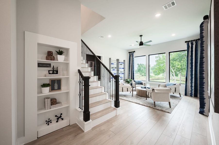 Representative furnished interior of a home built from the Meritage by Tri Pointe Homes in Legacy Grove, Montgomery (Image 52).