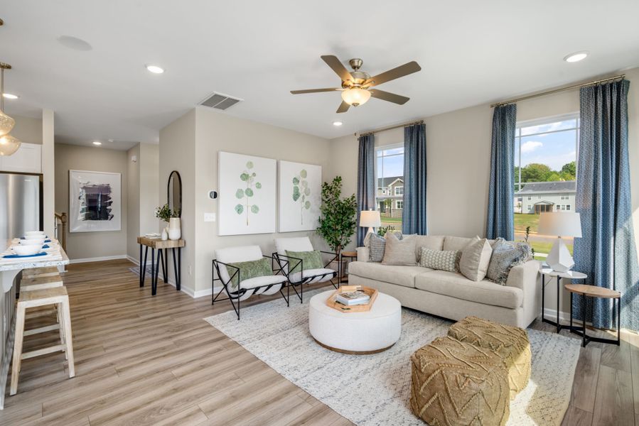 Representative furnished interior of a home built from the Clifton by Mattamy Homes in Magnolia Park Townes, Garner (Image 9).
