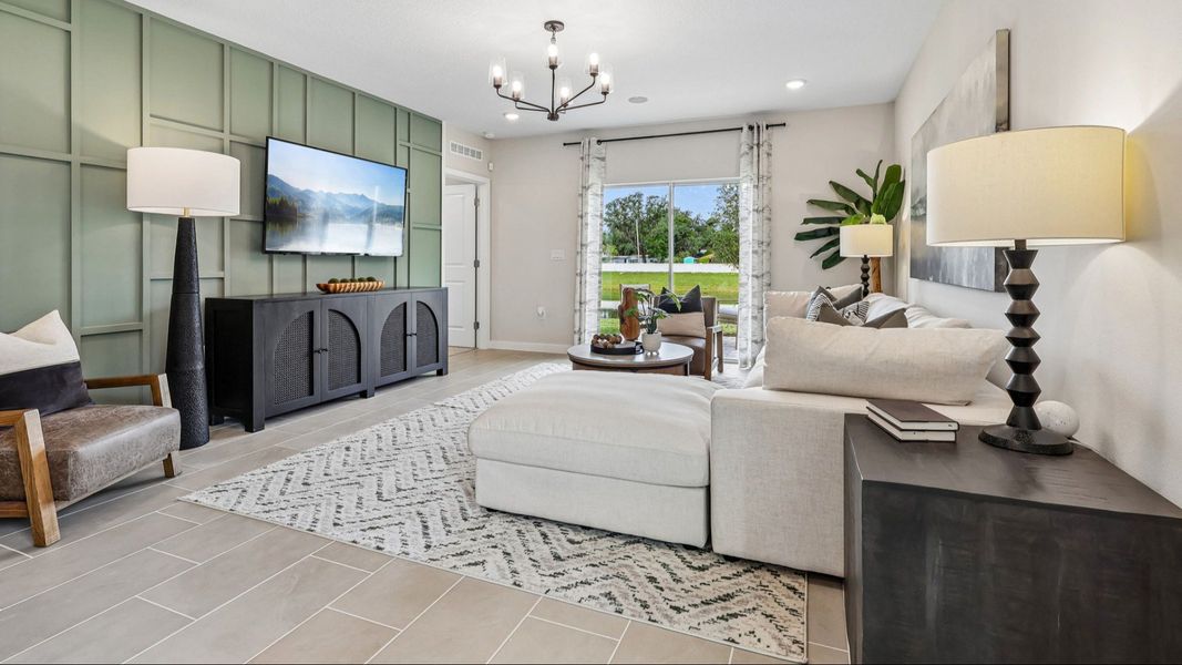 Flagler Floor Plan Living Area by DRB Homes in Willowbrook North in Winter Haven Florida Flagler Floor Plan Living Area by DRB Homes in Willowbrook North in Winter Haven Florida