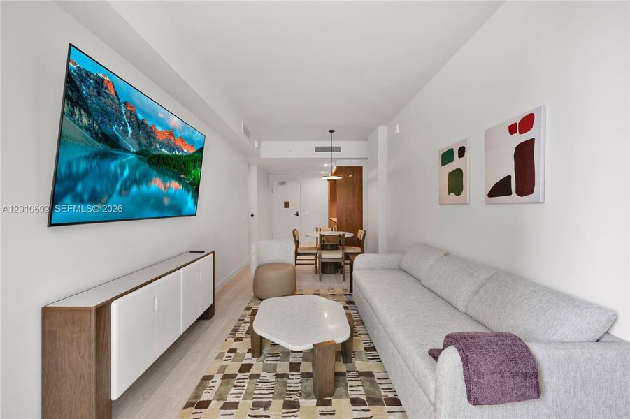Furnished interior view inside a new home in , Miami (Image 9).