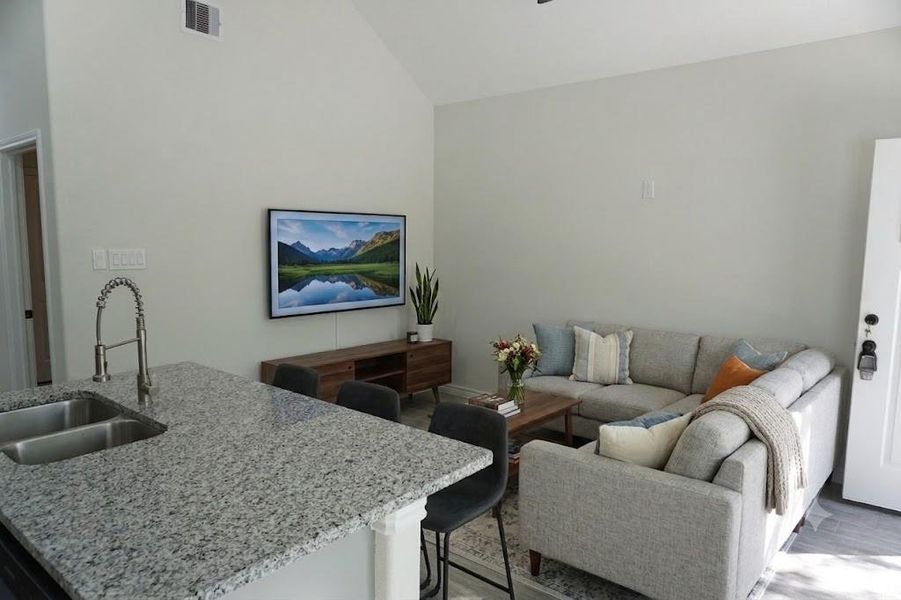Furnished interior view inside a new home in , Willis (Image 4). Furnished interior view inside a new home in , Willis (Image 4).