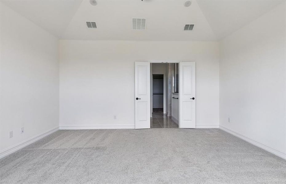 Owners suite with private bath and closet