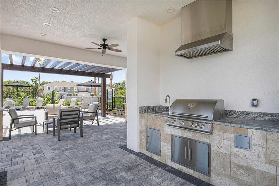 Exterior details and patio area of a home in Skye Ranch Community Group Page, Sarasota (Image 22).