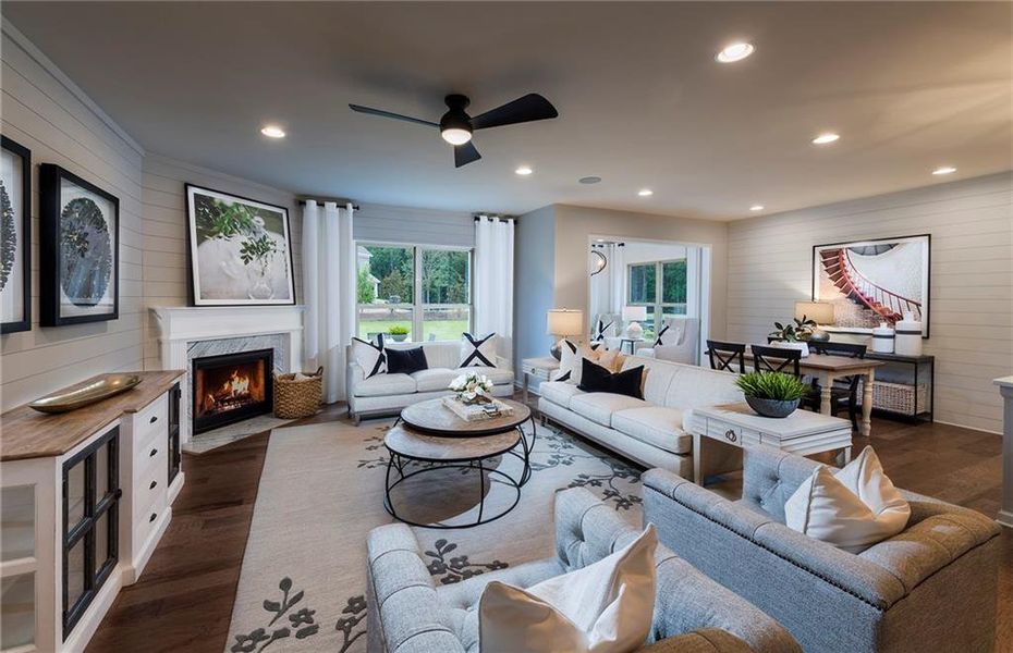 Furnished interior view inside a new home in Rose Creek, Cumming (Image 7). Furnished interior view inside a new home in Rose Creek, Cumming (Image 7).