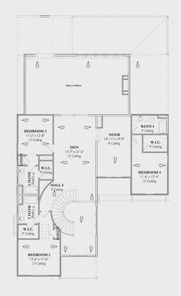2D floor plan layout for the The Signature Mabel 3A by Signature Homes in Poplar Farms, Franklin, TN (Image 3).