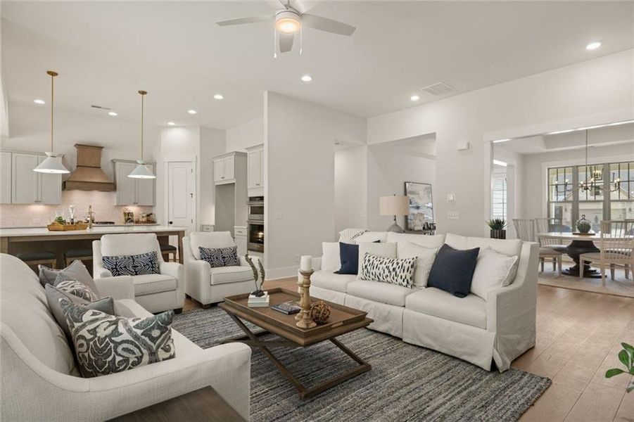 Furnished interior view inside a new home in Soleil Summit Chase, Snellville (Image 10). Furnished interior view inside a new home in Soleil Summit Chase, Snellville (Image 10).