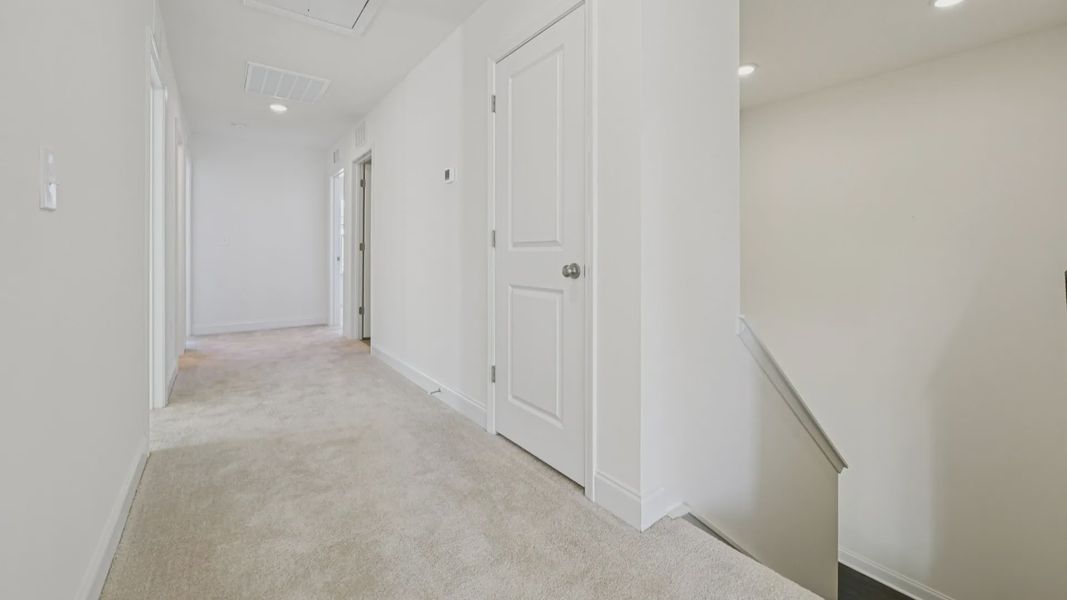 Wagener home plan upstairs landing and storage closet