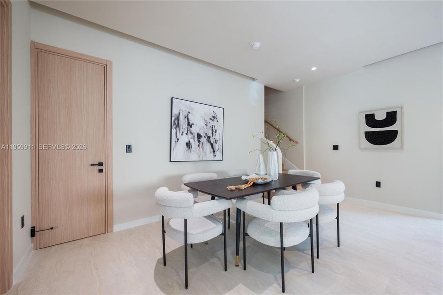 Furnished interior view inside a new home in , Miami (Image 16).