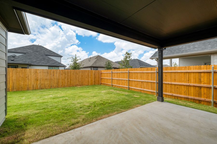 Exterior details and patio area of a home in Prairie Winds, Hutto (Image 3). Exterior details and patio area of a home in Prairie Winds, Hutto (Image 3).