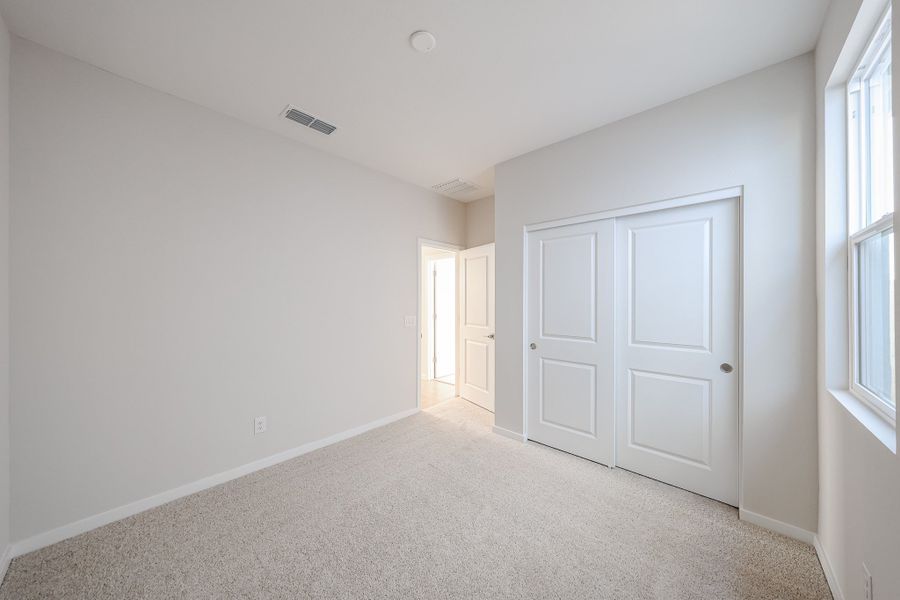 A room with white doors. A room with white doors.