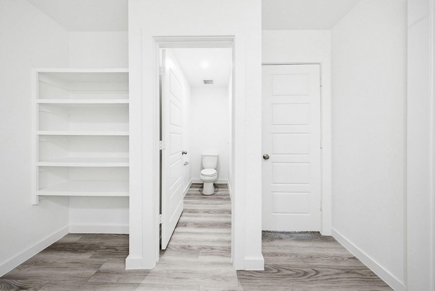 Primary bathroom private toilet closet