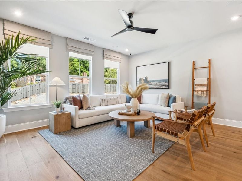Furnished interior view inside a new home in Old Town Village, Waxhaw (Image 17). Furnished interior view inside a new home in Old Town Village, Waxhaw (Image 17).