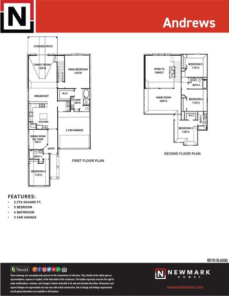 2D floor plan layout of this home in , Hockley, TX (Image 4).
